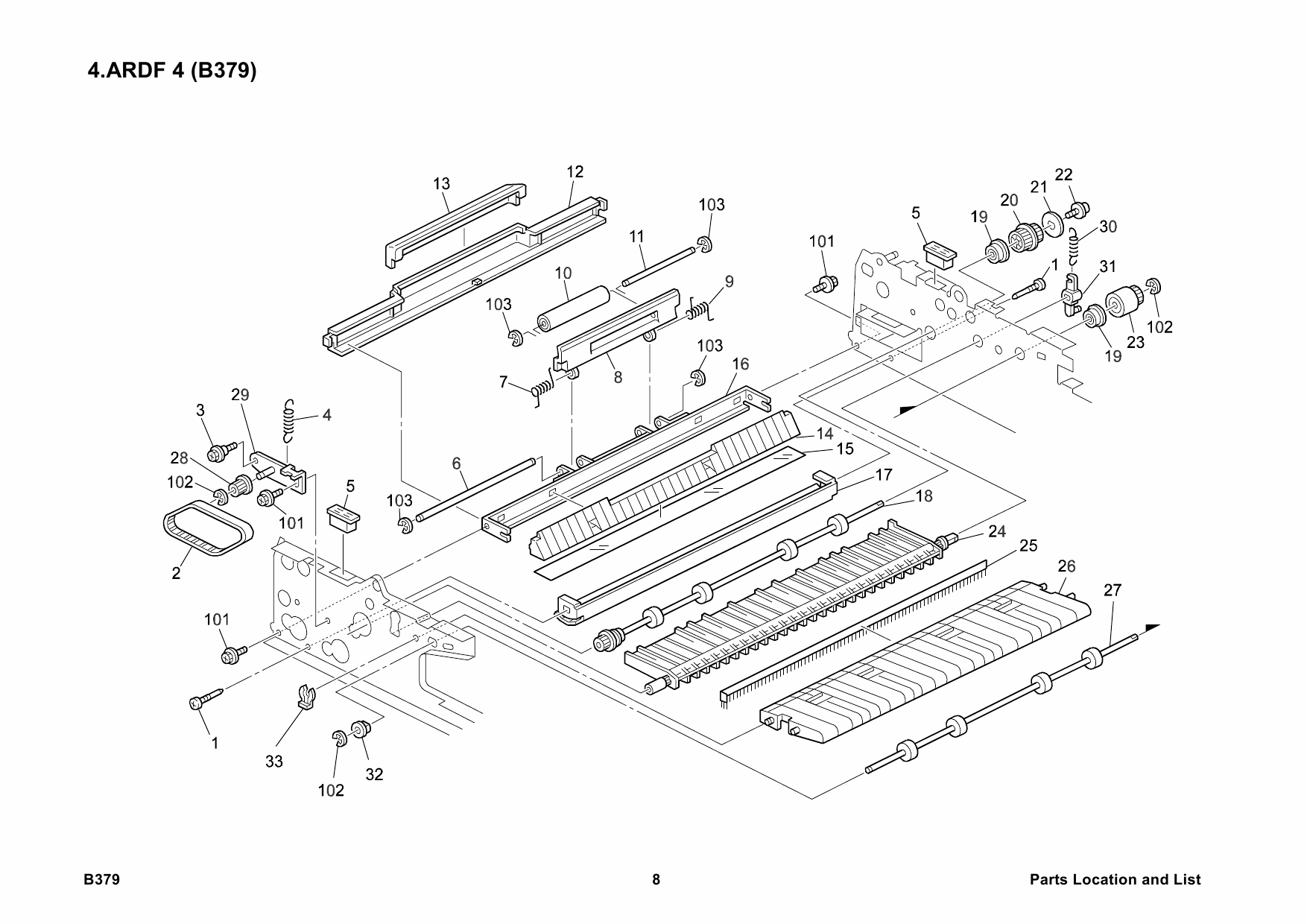 RICOH Options B379 ARDF Parts Catalog PDF download-5